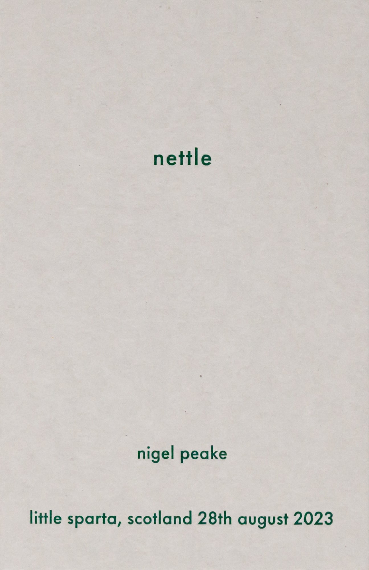 Nigel Peake - Nettle / Float