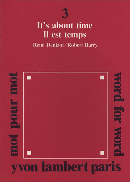 Robert Barry - It's about time