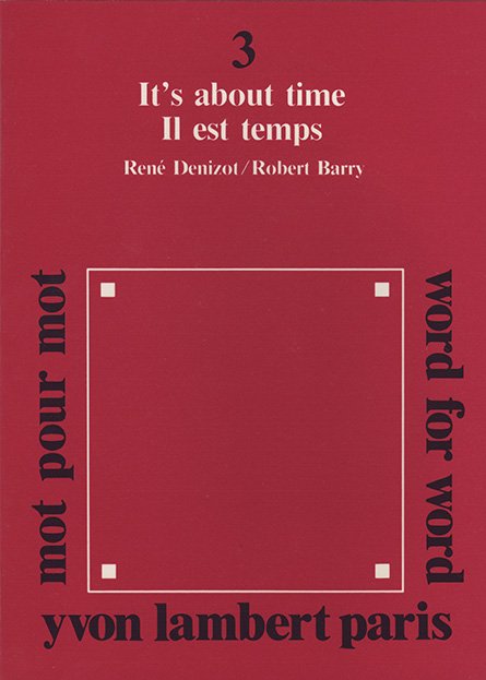 Robert Barry - It's about time