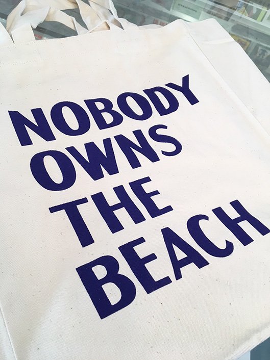 david horvitz コレクション nobody owns the beach トートバッグ